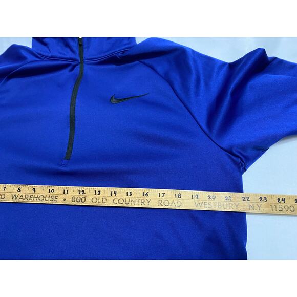 Nike Mens Large Blue Pullover Quarter Zip Stretch Dry Fit Jacket - Picture 8 of 9